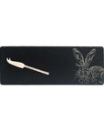 Hare Side Profile Single Mini Slate Cheese Board & Knife Set