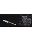 Scenic Highland Cow Mini Slate Cheese Board & Knife Set