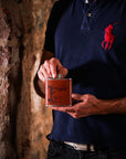 Fishing Leather Hip Flask