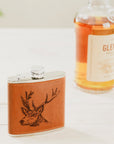 Stag Leather Hip Flask