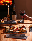 Country Animals Mini Slate Cheese Board & Knife Sets - Set of 4