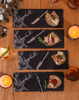 Stag Mini Slate Cheese Board & Knife Sets - Set of 4