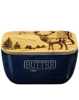 Scenic Stag Blue Butter Dish