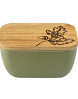 Autumn Acorns Sage Green Butter Dish