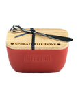Spread The Love Red Butter Dish & Knife Set