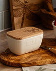 Flora White Butter Dish