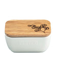 Flora White Butter Dish