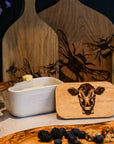 Jersey Cow White Butter Dish