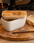 Scenic Highland Cow White Butter Dish