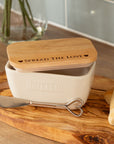 Spread The Love White Butter Dish & Knife Set