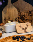 Stag Prince White Butter Dish