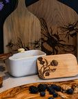 Thistle Trio White Butter Dish