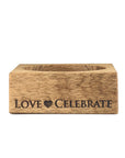 Love & Celebrate Oak Wine Bottle Coaster