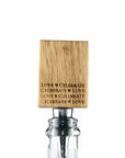 Love & Celebrate Oak Bottle Stopper