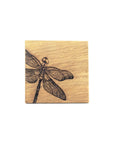 Dragonfly Single Oak Coaster