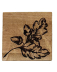 Autumn Acorns Single Oak Coaster