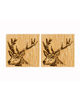 Stag Oak Coasters - Set of 2