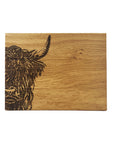 Highland Cow Oak Bar Board