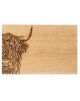 Highland Cow Oak Serving & Cheese Board