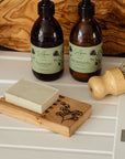 Flora Oak Soap Dish & Soap Set