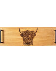 Highland Cow Oak Serving Tray