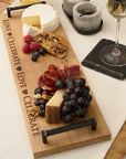 Love & Celebrate Oak Serving Tray