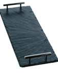 Plain Handle Slate Serving Tray - Small