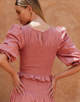 Jaffa Smocked Linen Top