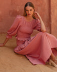 Jaffa Smocked Linen Top