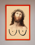 Jesus Breasts Framed Poster