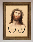 Jesus Breasts Framed Poster