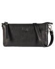 Kaili Mood Women's Crossbody Bag - Genuine Full Grain Leather, Black, Removable Strap, Nickel Accessories, 20x10.5x2cm by Kailimood.store at brixbailey.com