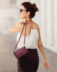 Lavender Full-Grain Leather Crossbody Bag for Women - Italian Crafted, Elegant & Fashionable by Kailimood.store at brixbailey.com