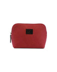 Bordeaux Canvas & Leather Women's Pochette - Handmade in Italy - Zip Closure & Inner Pocket by Kailimood.store at brixbailey.com