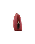 Bordeaux Canvas & Leather Women's Pochette - Italian Crafted, Zipper Closure, Spacious & Stylish by Kailimood.store at brixbailey.com
