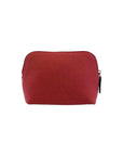 Bordeaux Canvas & Leather Women's Pochette - Italian Crafted, Zipper Closure, Spacious & Elegant by Kailimood.store at brixbailey.com