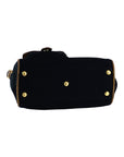 Mini Canvas/Leather Handbag Made in Italy - Chic & Elegant Black Vintage Style with Adjustable Shoulder Strap & Functional Pockets by Kailimood.store at brixbailey.com