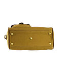 Mini Handbag in Canvas/Genuine Leather Made in Italy - Elegant Hazelnut Vintage Style with Adjustable Shoulder Strap by Kailimood.store at brixbailey.com