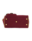 Mini Handbag in Canvas/Genuine Leather Made in Italy - Chic & Elegant Bordeaux Vintage Style with Adjustable Shoulder Strap by Kailimood.store at brixbailey.com