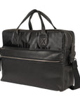 Italian Waterproof Nylon & Genuine Leather Briefcase - Handcrafted in Italy - Elegant Black Design with Laptop Compartment & Adjustable Strap by Kailimood.store at brixbailey.com