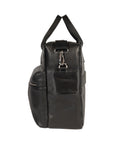 Italian Waterproof Nylon & Genuine Leather Briefcase - Handcrafted in Italy - Elegant Black Design - Laptop Compartment - Adjustable Shoulder Strap by Kailimood.store at brixbailey.com