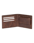 Men's Leather Wallet - Full Grain Volanata Leather in Testa Moro - Vintage Style by Kailimood.store at brixbailey.com