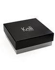 Bicolor Men's Belt - PU Finish & Leather Lining - Black & Anthracite - Adjustable Nickel Buckle - Premium Gift Box by Kailimood.store at brixbailey.com