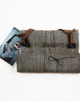 Linen Apron with Leather Details