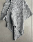 Luxurious Gray Waffle Sauna Towel – Eco-friendly & Durable by KOOSdisain at www.brixbailey.com