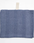Large Blue Linen Bath Towel