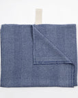 Large Blue Linen Bath Towel