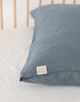 Linen Duvet Cover Set for Kids Blue Fog