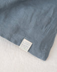Linen Duvet Cover Set for Kids Blue Fog