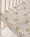 Linen Fitted Sheet for Kids Sage
